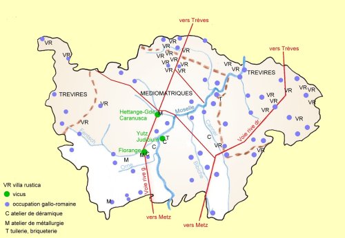 L'arrondissement de Thionville à l'époque romaine.