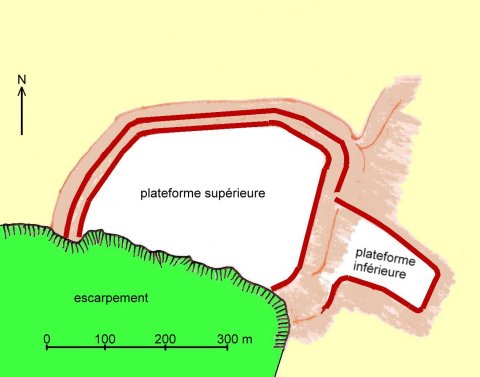 Plan du site de Messein Camp-d'Affrique.