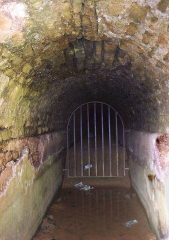 L'aqueduc entre Gorze et Novéant. La conduite côté Gorze.<br />
Photo M. Heilig.