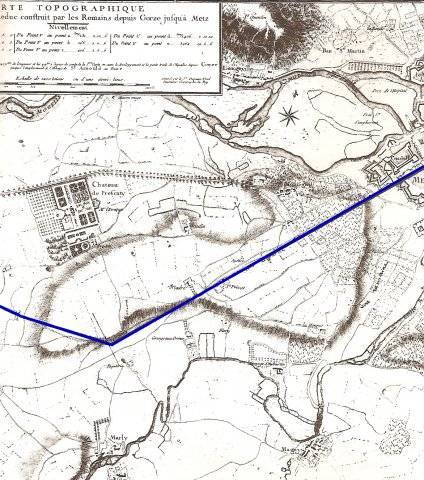 -Le cours de l'aqueduc de Gorze dans la région de SaintPrivat.