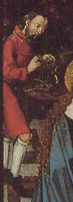 St Joseph dans la Nativité du retable du Jugement Dernier de Haguenau, Photo A. Wagner St Joseph dans la Nativité du retable du Jugement Dernier de Haguenau.