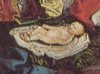L'enfant Jésus de la Nativité du retable du Jugement Dernier de Haguenau, Photo A. Wagner L'enfant Jésus de la Nativité du retable du Jugement Dernier de Haguenau.