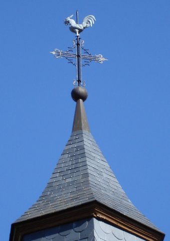 Coq du clocher de la chapelle de Harthouse.
