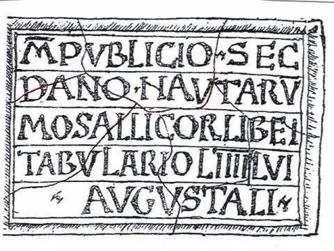 Inscription funéraire romaine découverte en 1522.