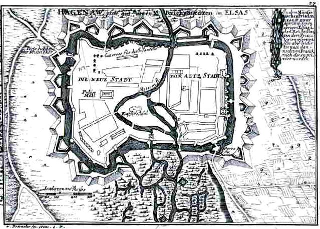 Plan de Haguenau par Bodenehr.