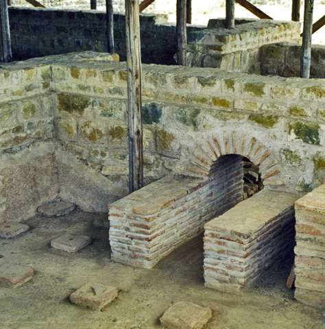 Un praefurnium des thermes de Bliesbruck.