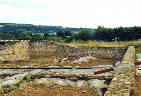 Fouilles de la villa de Reinheim.