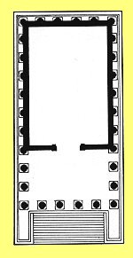 Plan de la Maison Carée à Nîmes. Plan de la Maison Carée à Nîmes.