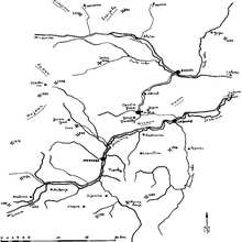 Fig.2 : Les sites fortifiés secondaires dans la vallée de la Jablanica.