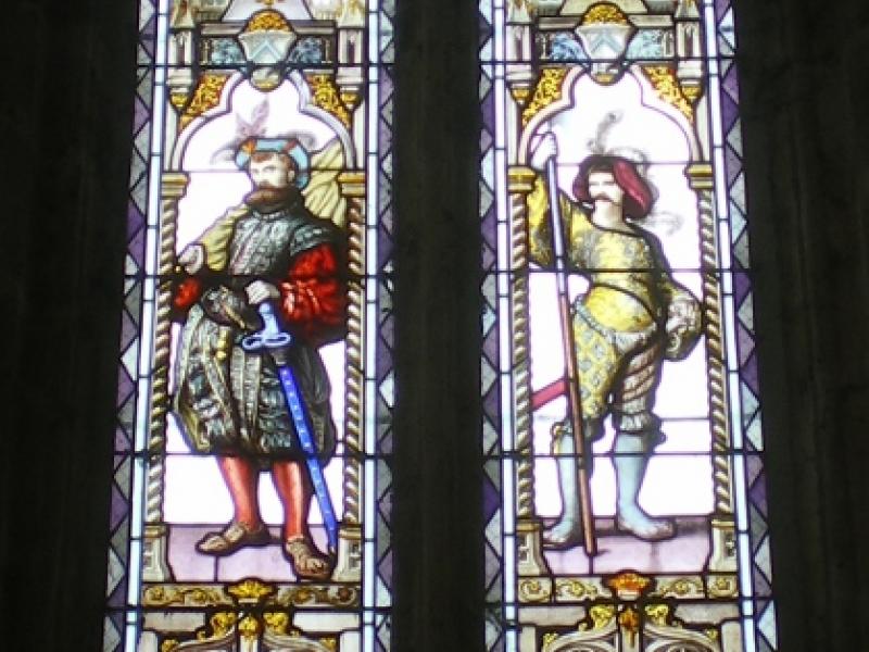 Les Thons. Couvent des Cordeliers. Une des fenêtres du choeur de l'église. Photo Marc Heilig